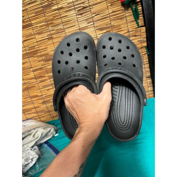 CROCS Shoes - Crocs Size M5 W7 Classic Clog Black Foam Slip On Shoes